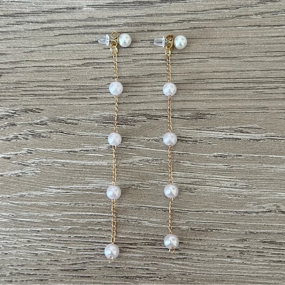 NEW | faux pearl dangle earrings